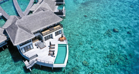 luxury water bungalows of Maldives