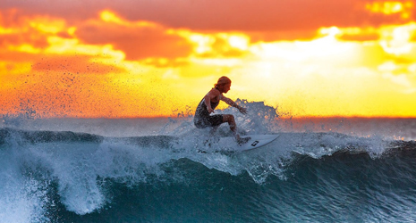 surfing like a pro in Maldives